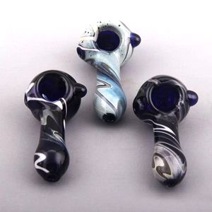 Narguilé Mini Style Main Capiteux Cuillère Tuyaux 30g Verre Tuyau Sec Brûleurs À Huile Ongles À La Main Fumer Eau Bong Fumée Accessoires DHL