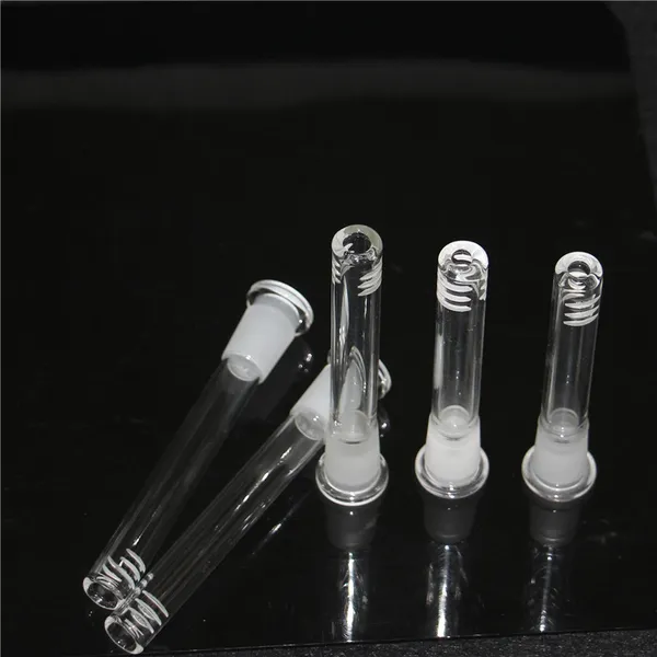 Narguilé Plusieurs Tailles Bongs En Verre Downstem Tuyaux D'eau Down Stem 18-14mm 14mm 18mm Pour Pipe Dab Oil Rig Beaker Bong