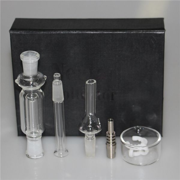 Kit de bong de nectar de narguilé de 10 mm avec embout en acier inoxydable en verre sans dôme Tuyaux Happywater Mini tuyaux d'eau