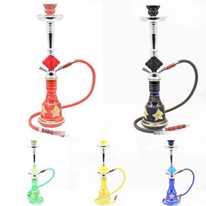 Narguilé Shisha Bong Fumer Eau Tuyau En Métal Ensemble Bol En Céramique Tige Arabe Vase Acrylique Outils Tuyau Citrouille Diamant 4 Styles Accessoires D'outils