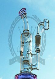 Narguilé Verre Épais Bong Pipe À Eau Crâne Bécher Dab Rig Ball Recycleur rose puprle color6598471