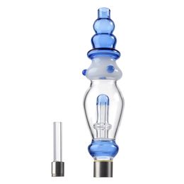 Hookah Tower Style Bubbler Bong Nector Collectors NC Kits Dab Strappen Rookpijpen 510 kwarts Ceramische Titanium nagel Dab Rig Glass Water Bongs 3 kleuren