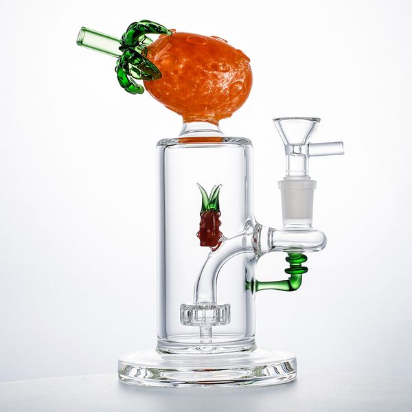 Bong unique en forme d'ananas, pomme de douche, tuyau d'eau Perc, Joint femelle de 14mm avec bol en verre, plate-forme Dab