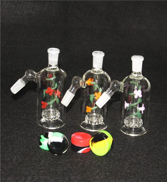 Hookahs 14 mm Ash Catcher Glass Single Ashcatcher con brazo árbol en línea perc 14 mm juntas bongs de vidrio en ángulo recto5183718