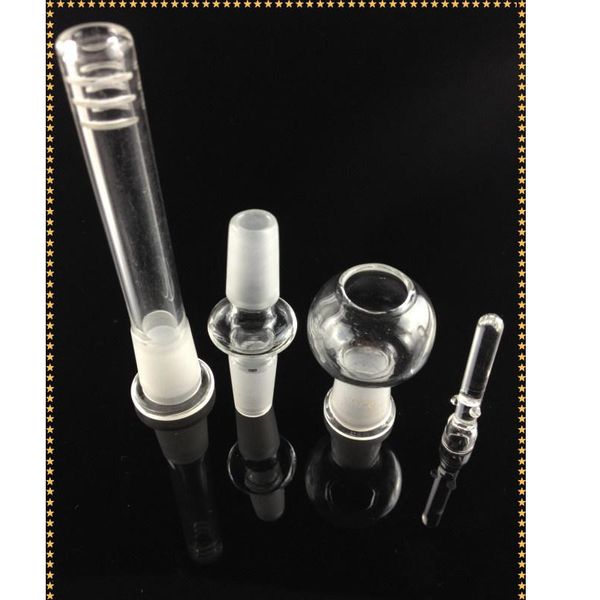 Hookahs Kit de vástago descendente de junta de 14 mm Plataforma petrolera para tubería de agua Bong de vidrio Adaptador Cúpula y clavo Un juego