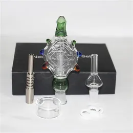 Hookahs 14 mm nectar set waterleidingen dep stro rook met doos glas adapteromvormer mondstuk voor bong