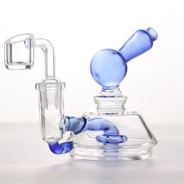 Hookahs 4 "Dab Rig Mini Glass Water Bongs rigs embriagadora pequeña lámpara de aceite linda y encantadora shisha