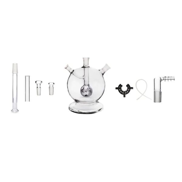 Hookahs 8 en 1 Mega Globe MK2 Glass Flat Earth Edition Water Bong Pipe Dab Rig Kit