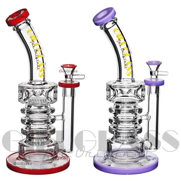 Cachimbas de color americano Bongs de vidrio TORO Plataformas petrolíferas Dab Rig Percolador Pipa para fumar Jet perc Pipas de agua cera embriagadora con un cuarto de clavo Cachimba