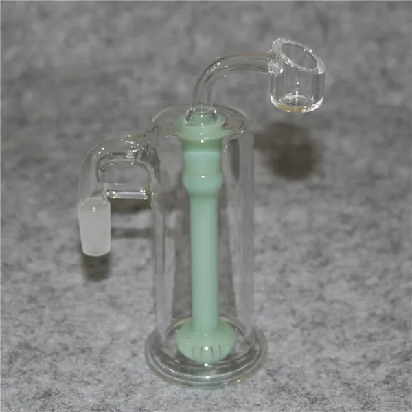 Narguilés Ash Catcher Lunettes Cendrier simple avec 12 bras bras arbre en ligne perc 18 mm joints angle droit 14mm bangs en verre