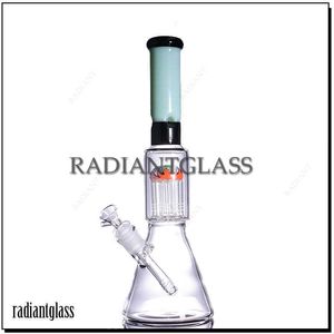 Narguilés Beaker Glass Bong Arbre à 12 bras Perc Bongs Pipe à eau épaisse avec bol en verre de 14 mm