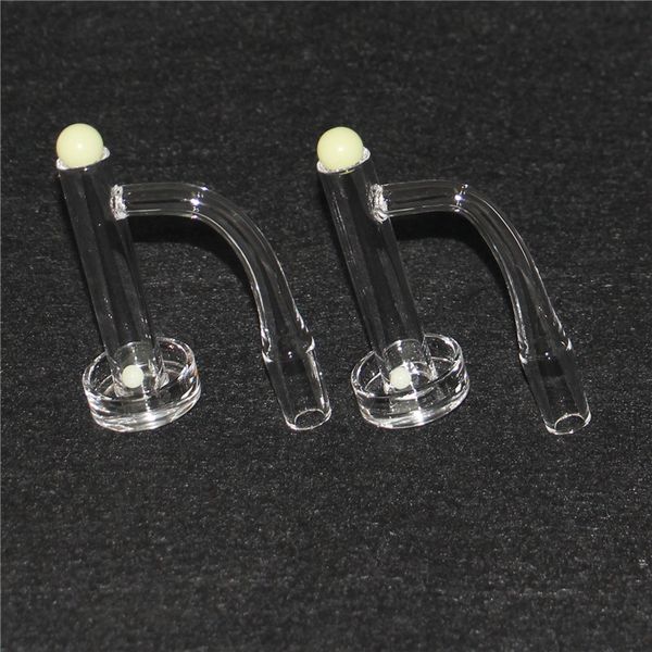 Narguilés bord biseauté tour de contrôle Terp Slurper Quartz Bangers avec pilier de quartz verre marbre Carb Caps 14mm pour Dab Rigs conduites d'eau