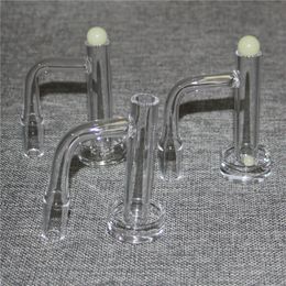 Narguilés bord biseauté clous tour de contrôle Terp Slurper Quartz Bangers 14mm mâle femelle avec pilier de quartz verre marbre Cap pour Dab Rigs conduites d'eau