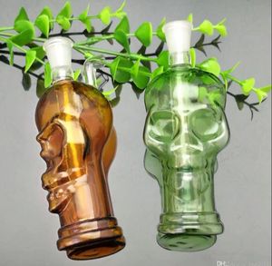 Hookahs Color Glass Hookah Skull Bone, Groothandel Glass Bongs Olie Burner Pijpen Waterpijpen Glazen pijp