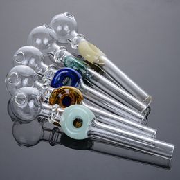 Pipas de agua que combinan con el color Clear Pyrex Oil Burner Pipes para agua Bongs de vidrio Dab Rigs Accesorios para fumar SW45