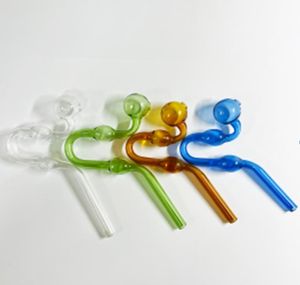 Waterpijpen Kleurrijke Pyrex Glas Olie Brander Leidingen 10mm Gezamenlijke Waskolf Roken Waterleidingen Tabak Hand Accessoires