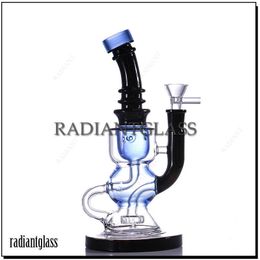 Narghilè colorato Recycler Bong Bong in vetro inebriante Tipo piegato Soffione doccia Percolatore per tabacco da fumo Mini Bong fatti a mano Cina all'ingrosso