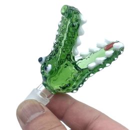 narguilés Crocodile Tête Verre Bong Accessoires Recycleur Dab Rig Verre Eau Bongs Accessoire 14mm Joint Bol