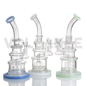 Hookahs Cyclone Recycler Glass Bong 10.4 pulgadas 14 mm Hembra con tubería Tubería de agua Bubbler Dab Rig