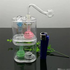 La cachimba de acrílico doble de las cachimbas, la venta al por mayor Bongs los tubos de cristal del quemador de aceite