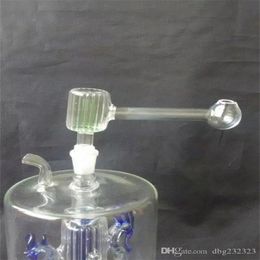 Hookahs Double Pot Glass Bongs Accessoires Glas Rookpijpen Kleurrijke Mini Multi-Color Hand