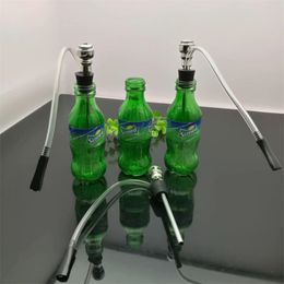 Narguilés Europe et Americaglass pipe barboteur pipe eau Verre bong Bouteille d'eau de neige en verre vert