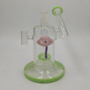 Hookahs Eyes Glass Bong Sidecar Dab Rig avec 18mm Male Joint Pipe