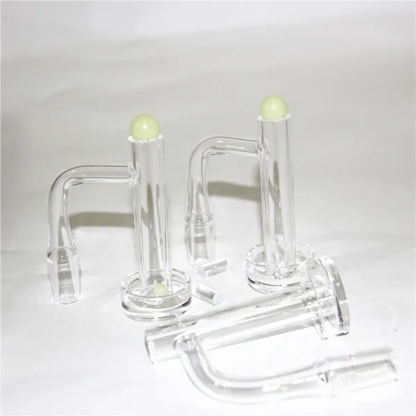 narguilés Flat Top Terp Slurper / Beveled Edge Auto Spinner Quartz Banger Avec Bouchon À Bulles En Verre De Marbre Perles Boule 20mm 25mm Clous Pour Bongs À Eau Dab Rigs