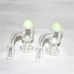 Narguilés Flat Top Terp Slurper Lumineux Perles de couleur brillante Fumée Entièrement soudée Quartz Banger Nails pour Bongs Tuyaux d'eau en verre