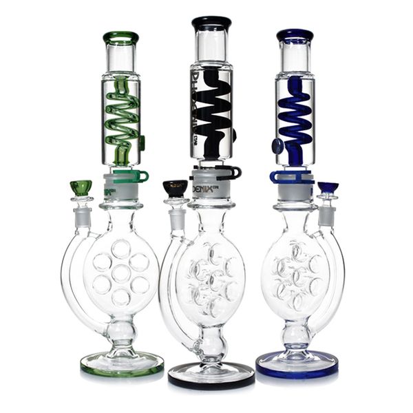 Hookahs Freezable Coil Glycérine Pipe à eau Bongs Tall Bong Dab Rig Oil Rigs Bubbler 18 pouces usine en gros expédition plus rapide