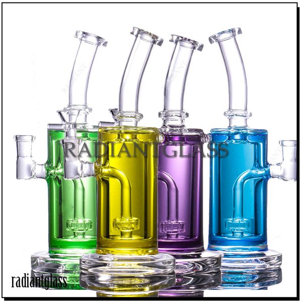 Narguilés Freezable Coil Glycerin Pipe à eau Bongs Type droit Bent Neck avec pommeau de douche Percolateur Bong en verre Dab Rig Oil Rigs avec accessoires