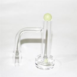 pipas de agua Soldadura completa Borde biselado Fumar 4 mm inferior Terp Slurper Cuarzo Banger Con pilar de cuarzo / Tapa de cuarzo 10 mm 14 mm 18 mm 20 mmOD para Dab Rigs Tuberías de agua