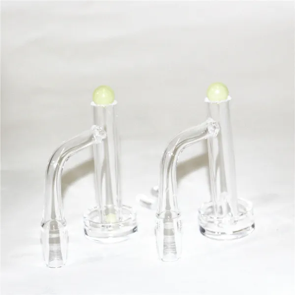 Cachimbas Totalmente soldadas Cuarzo Licuadora Banger Clavo para fumar con 16 mm 2,5 mm Cubo 35 mm Parte inferior gruesa Pilar Bola Carb Cap Domeless Cuarzo Terp Slurper Bangers