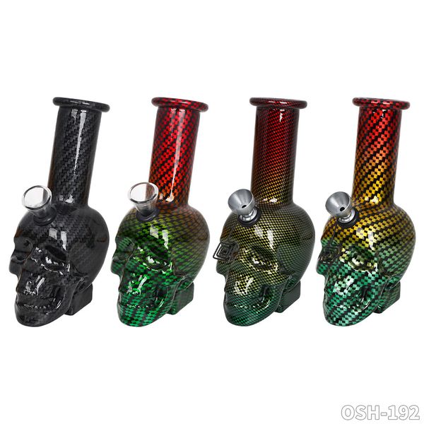 Hookahs Glass Bong Shaple Shaple Rig colorido Tubos coloridos Mini Pipe Dab Rigs Pequeño reciclaje de vaso de vaso de burbuje