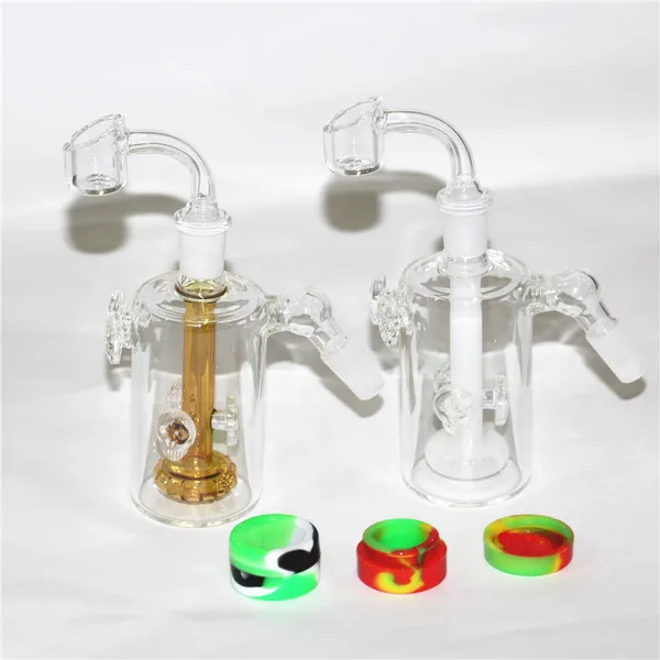 Cachimbas Bong de vidrio Pipa de agua Recolector de cenizas de vidrio Reclame panales Cenicero en junta de 18 mm y 14 mm