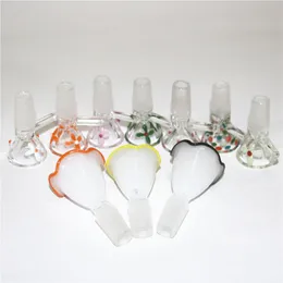 Hookahs glazen kommen met handgreep 14 mm mannelijke ronde bongbowl rookaccessoires voor dab rig waterpijpadapter