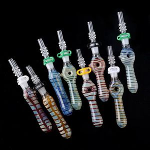 Kit de narguilés en verre NC avec pointes de Quartz de 10mm, Clip Keck, récupérateur de verre, collecteur Nector pour fumer