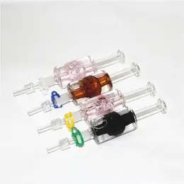 Narguilés verre nectar paille glycérine liquide à l'intérieur de l'huile de refroidissement NC Kit dab rig 510 joint à vis narguilé Micro HoneyStraw ensemble