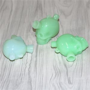 Les narguilés brillent dans l'obscurité Incassable Blunt Bubbler Silicone Mini Voyage Cigarette Filtre Pipe Voyage Silicone Bong Pipes Tabac Sec Bol D'herbes