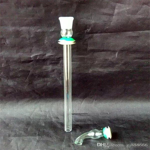 Narguilés Vert longue virole bongs en verre accessoires Pipes à fumer en verre coloré mini multi-couleurs