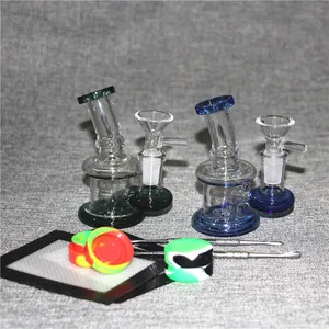 Hookahs Hand Small Bong Mini Water Pipe Bubbler Pocket Glass Bong Percoladores Plataformas petroleras