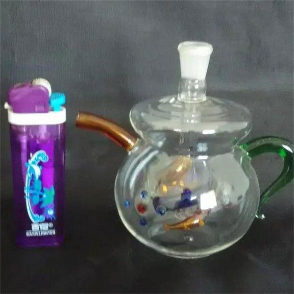 Cachimbas Tetera de cachimba Venta al por mayor Bongs de vidrio Quemador de aceite Tuberías de agua de vidrio Plataformas petroleras