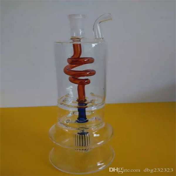 Cachimbas Mangueras en espiral de color interno Accesorios para bongs de vidrio Pipas para fumar de vidrio coloridos mini multicolores