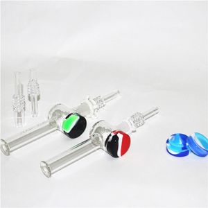 Hookahs Micro NC Nectar Kit Rook -accessoires met Quartz -tips Nagelkwarts Tip 10 mm 14 mm Siliconenwas container