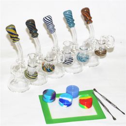 pipas de agua Mini Bong Downstem Perc Vaso de vidrio Bongs de agua Tubos de vidrio para fumar Bubblers Shisha Dab Oil Rigs herramientas dabber