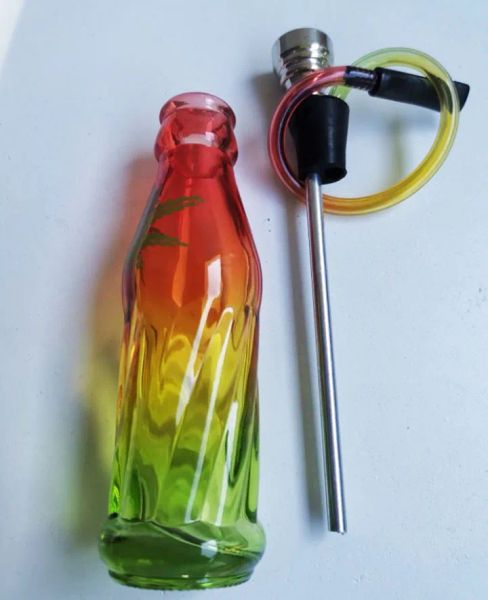 Narguilés mini bangs bang en verre avec bouchon en silicone dab rigs conduites d'eau de plate-forme pétrolière barboteur coloré fumeur dhping shop LL