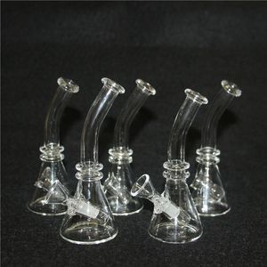 Narguilés Mini Bongs En Verre Dab Rigs 14mm Joint Femelle Avec Bol En Verre Petit Bubbler Beaker Bong Conduites D'eau Plates-formes Pétrolières