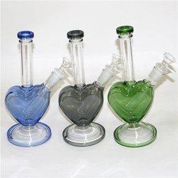 Hookahs Mini Glass Bongs Recycler DAB Oil Rigs Waterleidingen 14mm Joint met Kom Terp Slurper Quartz Bangers