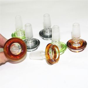 Hookahs Mobius glazen kom glijbloem met filterscherm 14mm gewrichtskommen voor glazen waterpijpen en bongen roken