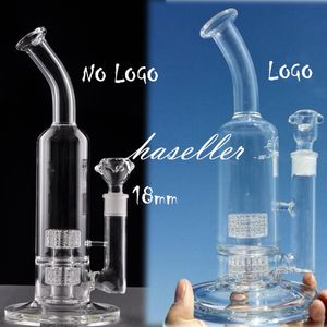 Narguilés Mobius Glass Water Bongs Heady Dab Rigs 30cm de haut Fumée Brûleur à mazout Pipe Matrix Perc Tabac Bubbler Avec bol de 18mm